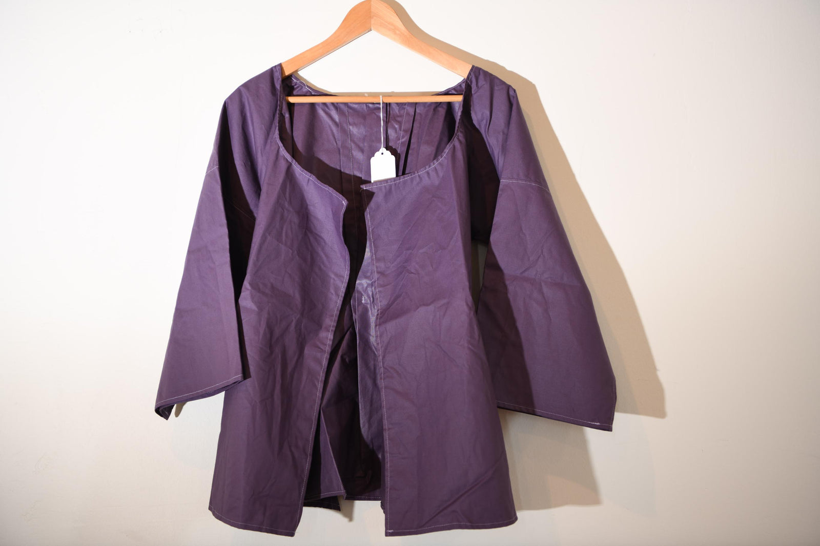 Polished Cotton Short Gown - Purple - Medium | SD116