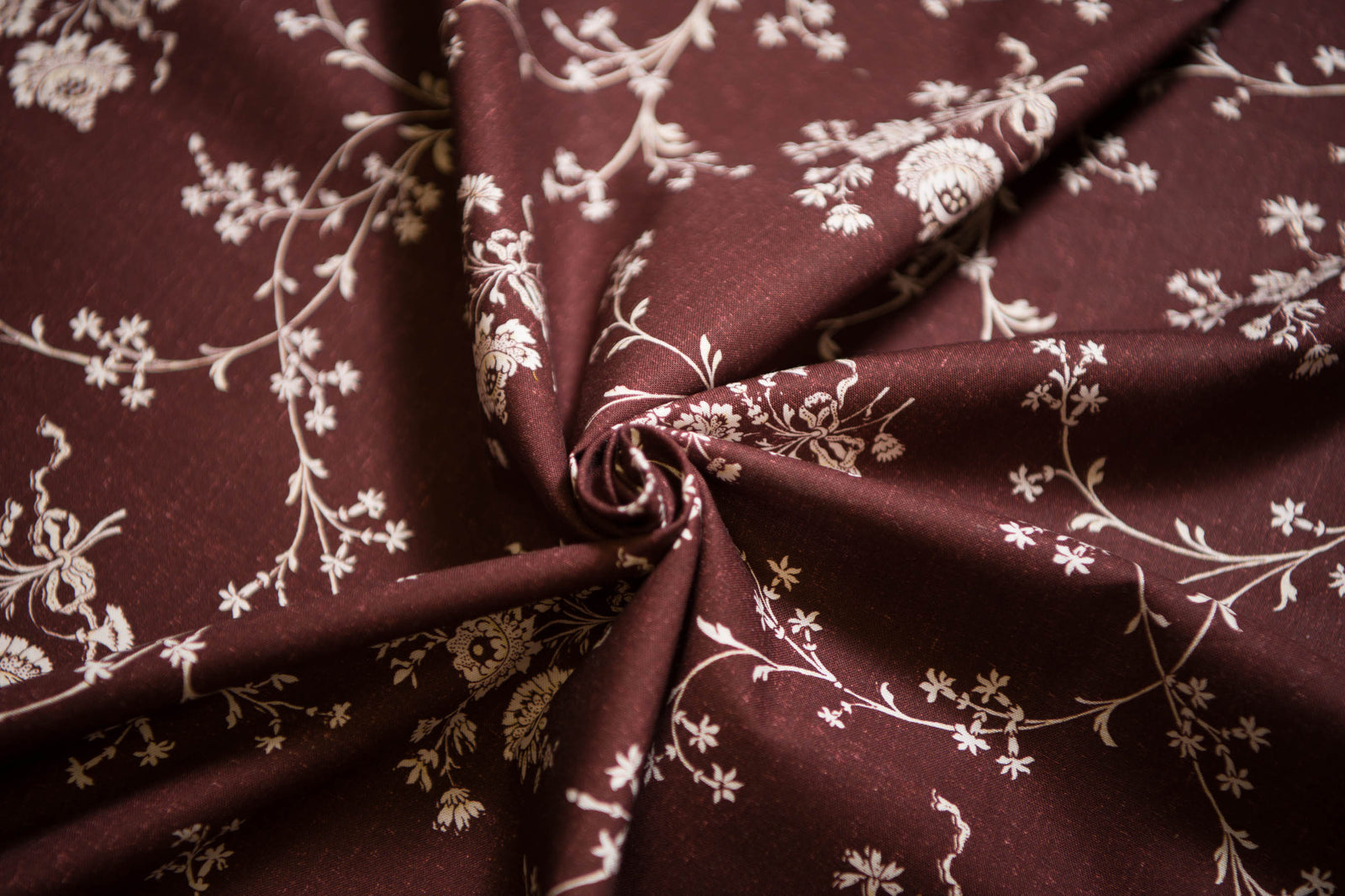 Chintz Brandied Raisin Reproduction Fabric