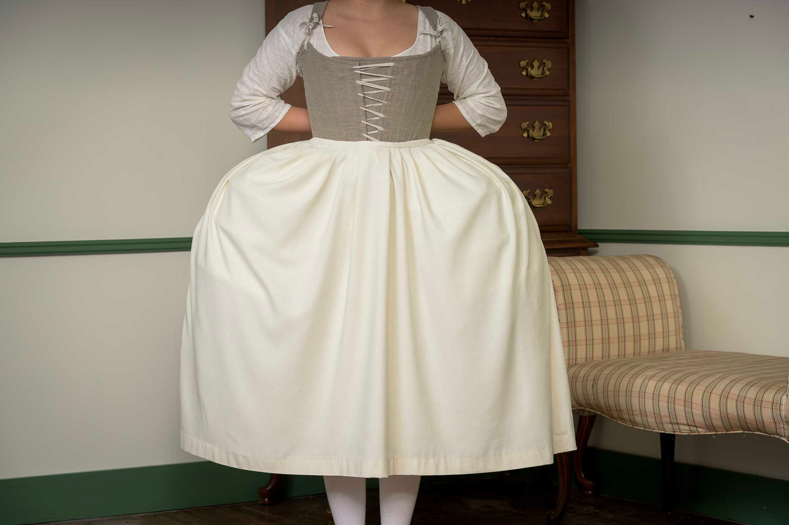 Raw Silk Underpetticoat | For Pocket Hoops
