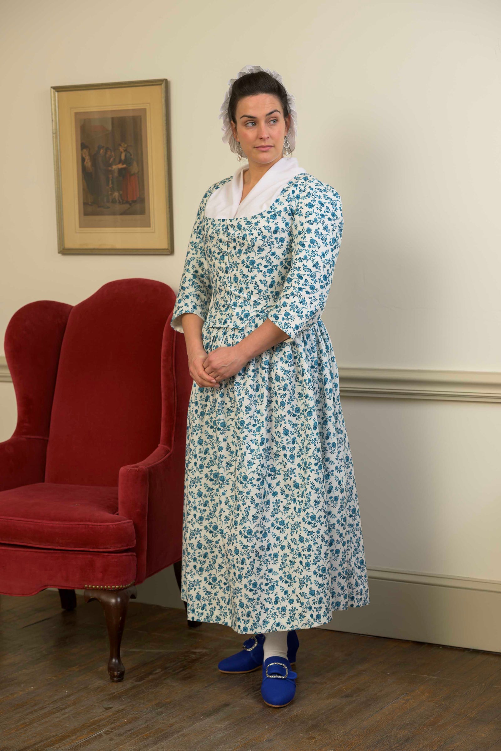 Round Gown | Hamilton Blue | 1770 - 1790