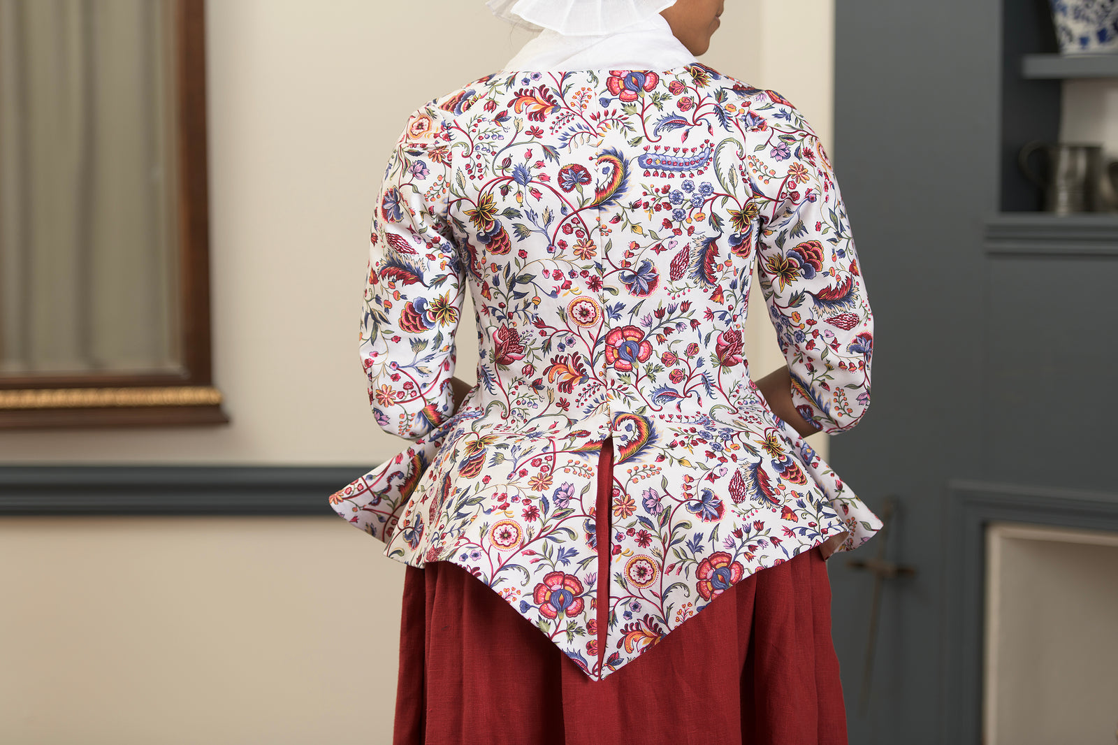 Printed Cotton Swallowtail Jacket | India Garden