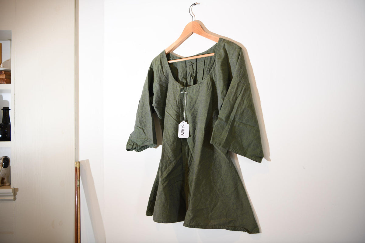 Green Cotton Short Gown | SD108