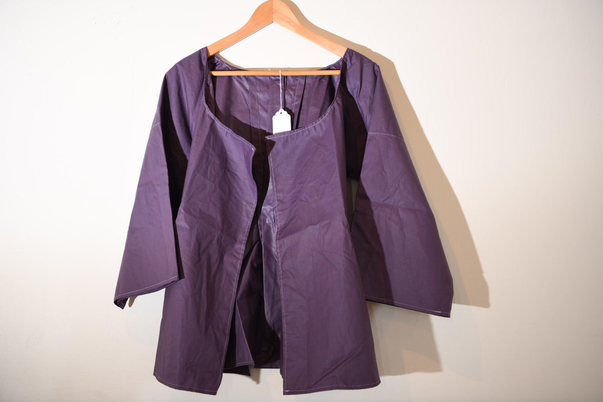 Polished Cotton Short Gown - Purple - Medium | SD116