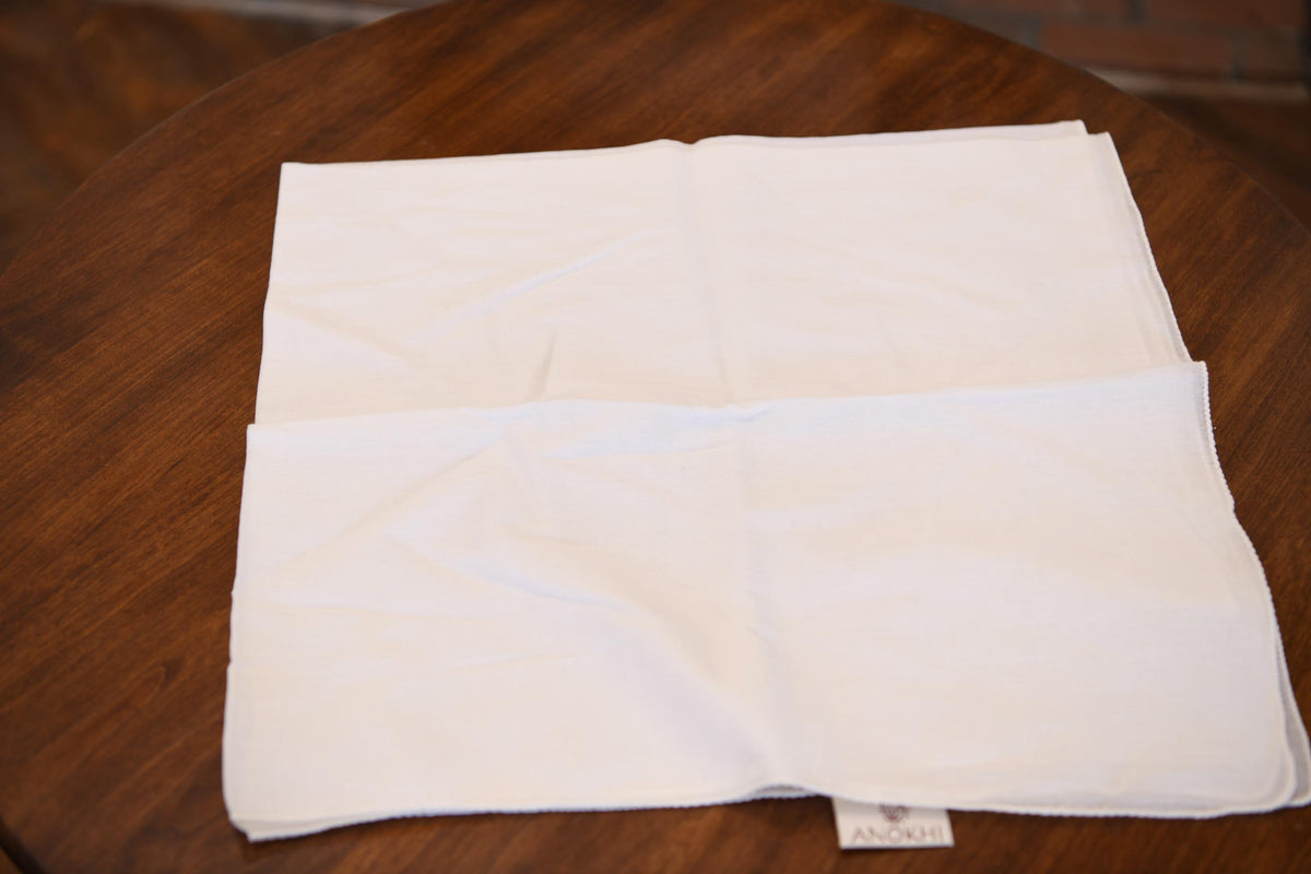 Solid Cotton Handercheif - White | SD13