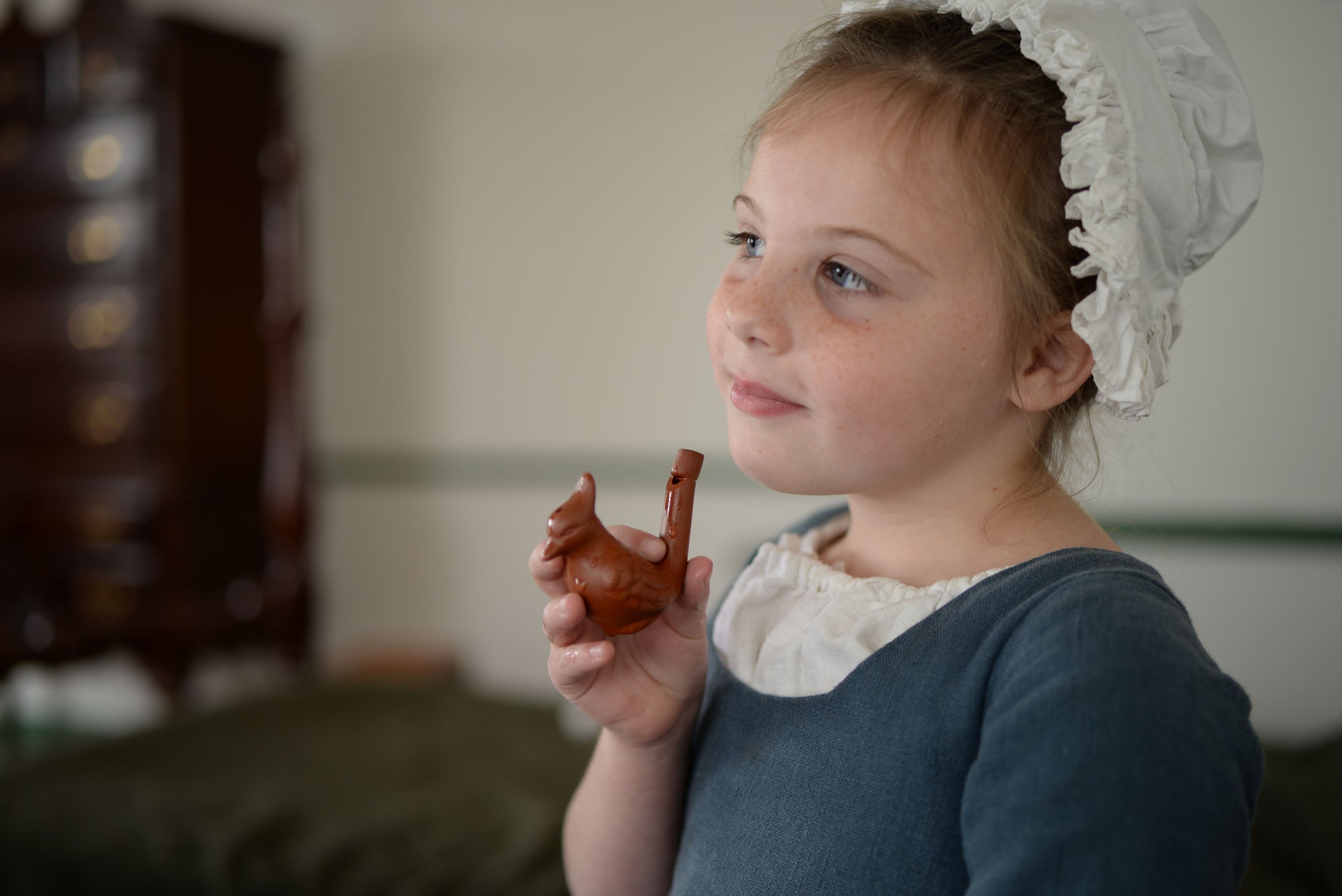 1700s Clay Bird Whistle for Children