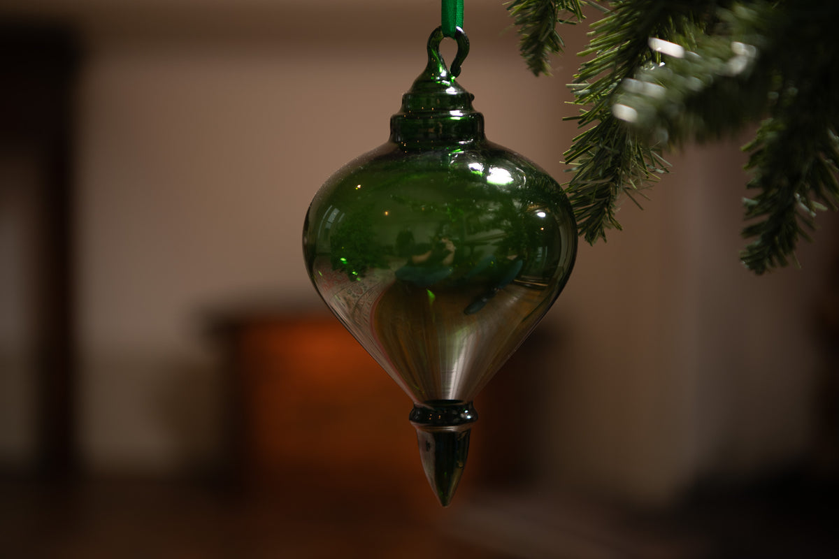 6.25” Blown Glass Finial Ornament