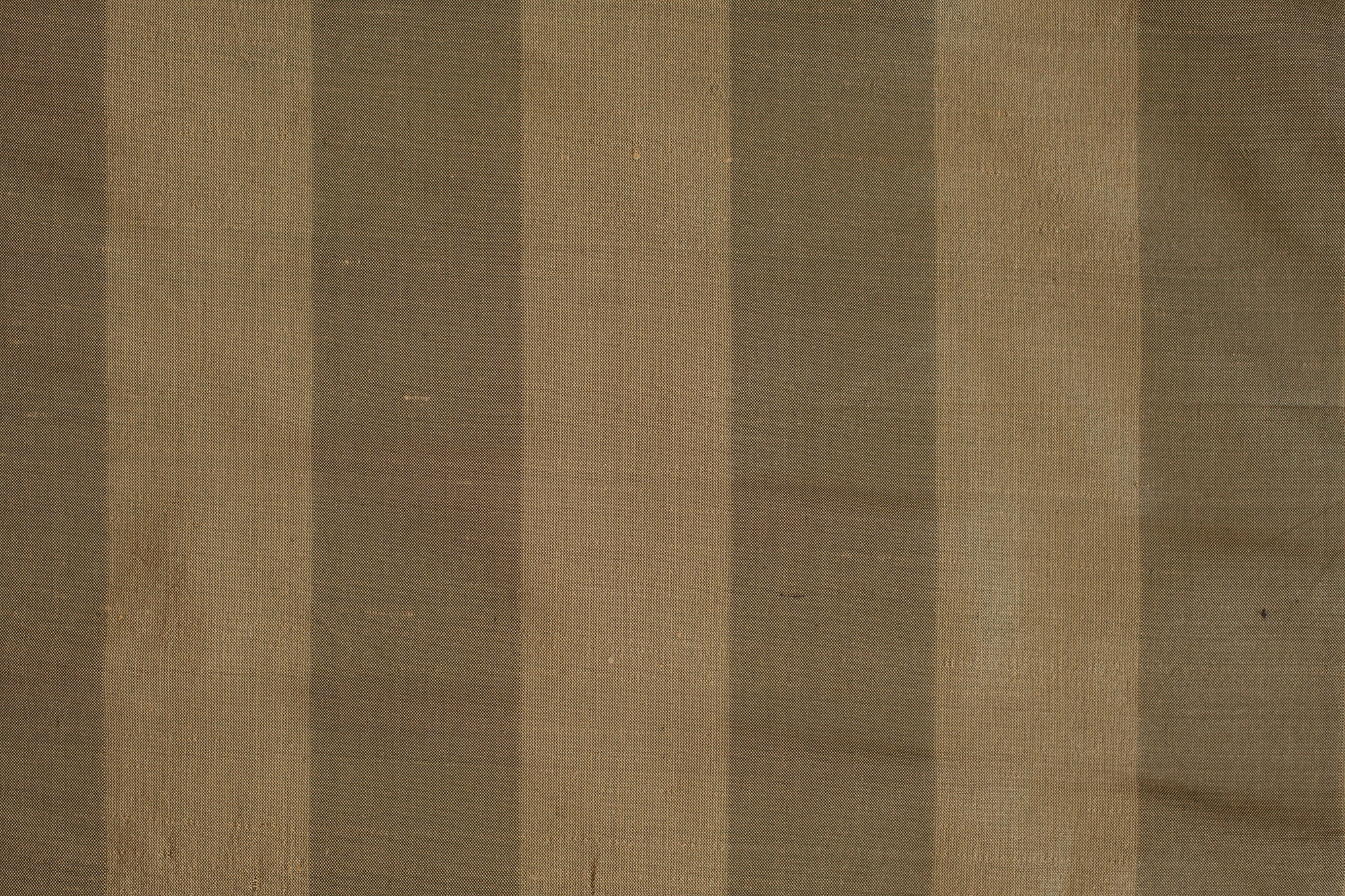 1.5" Wide Gold and Green Stripe Silk