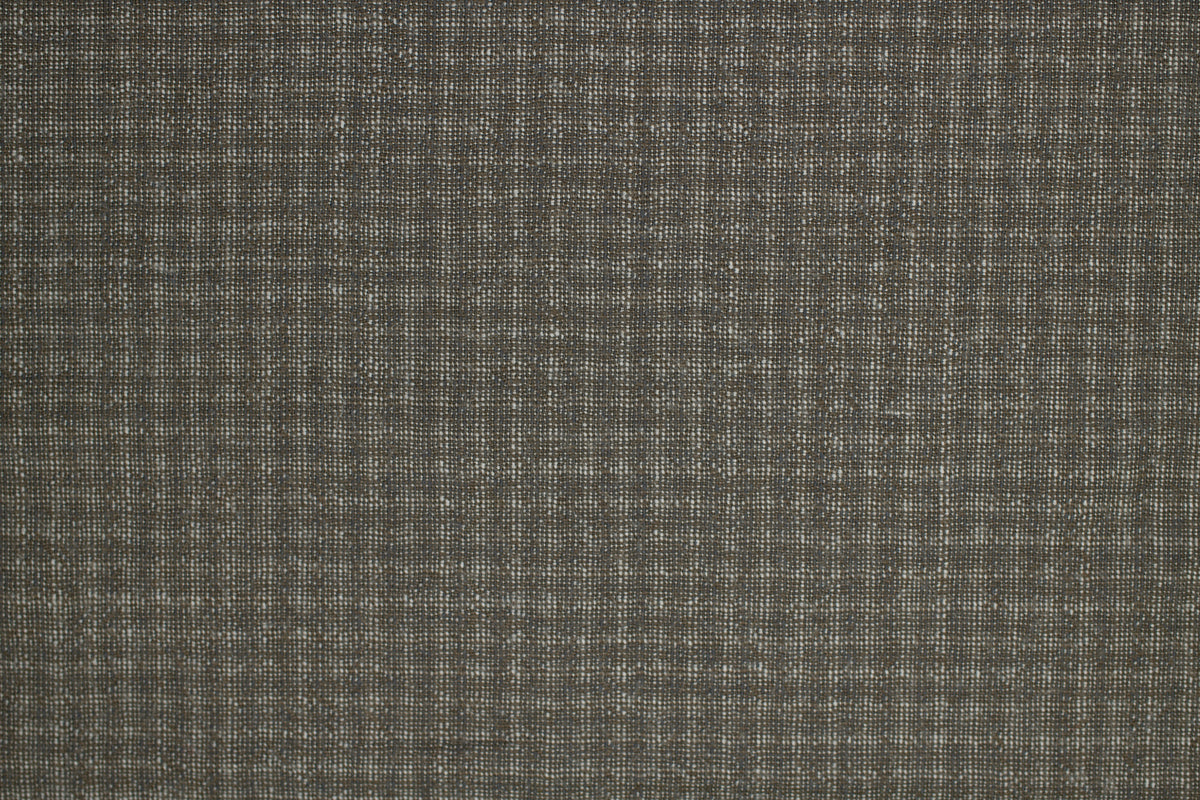 Grey and White Checked Wool Suiting