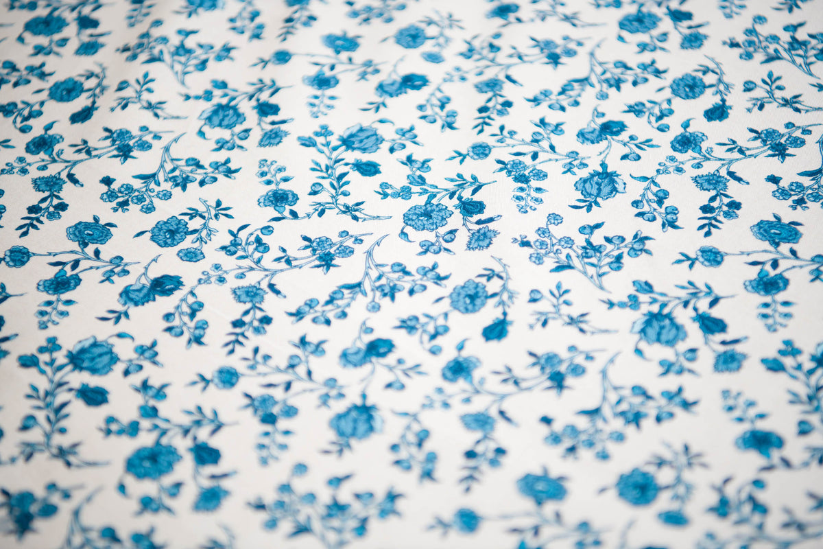 Hamilton Blue Floral Reproduction Fabric