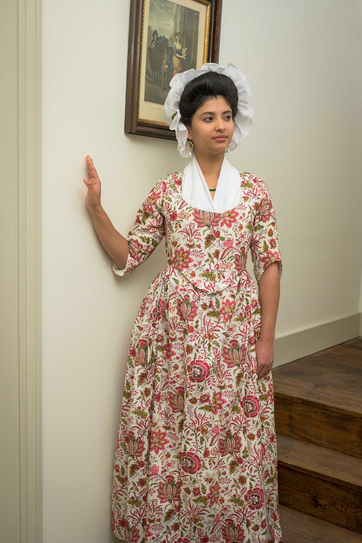 Pieced Back Italian Gown | Red Exotic | 1770 - 1785