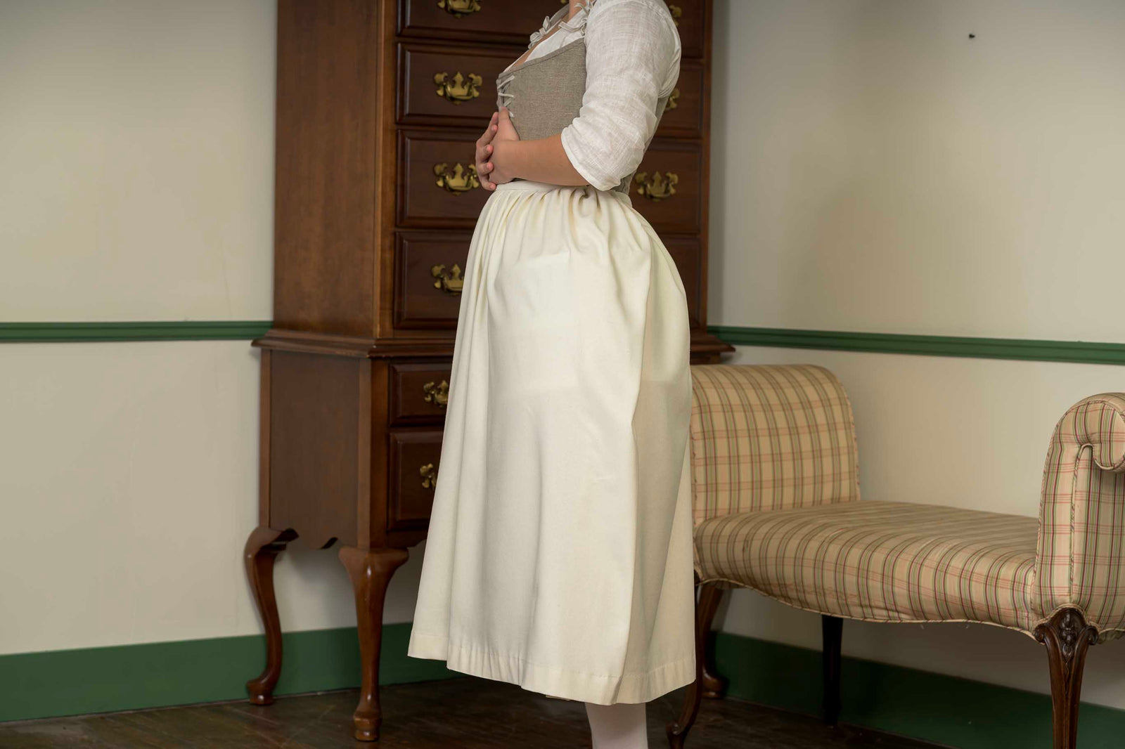 Raw Silk Underpetticoat | For Pocket Hoops