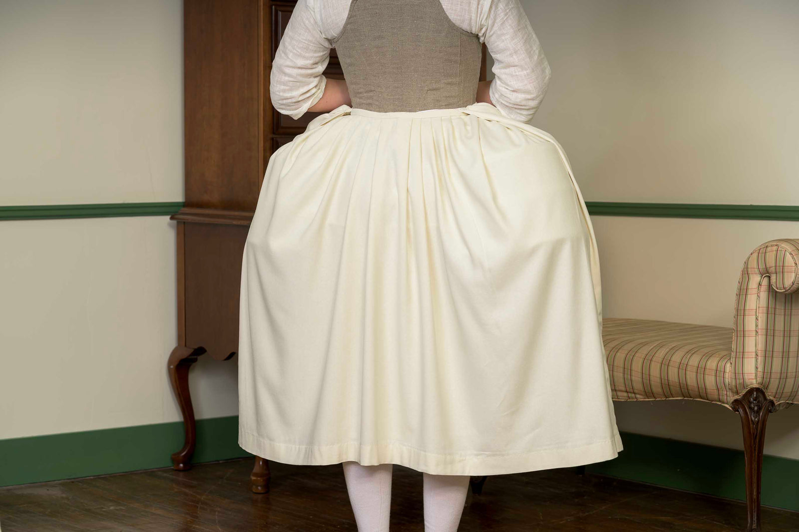 Raw Silk Underpetticoat | For Pocket Hoops