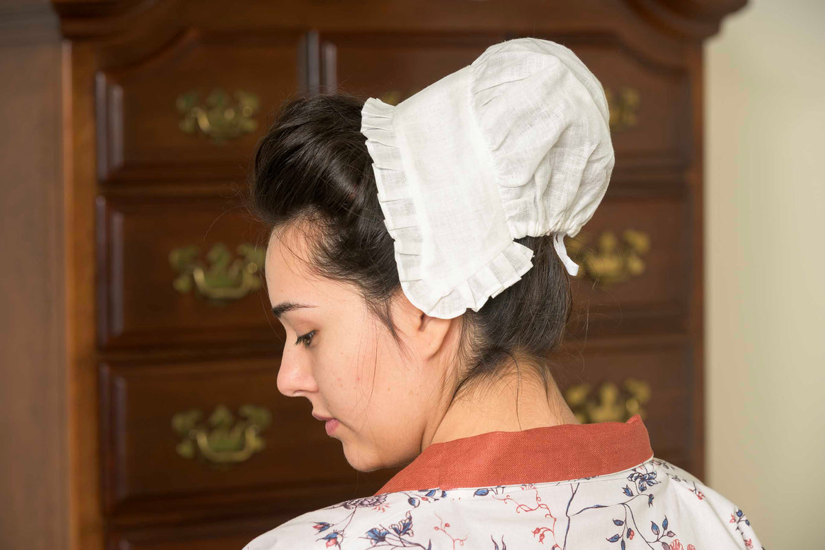 Pleated Linen Cap
