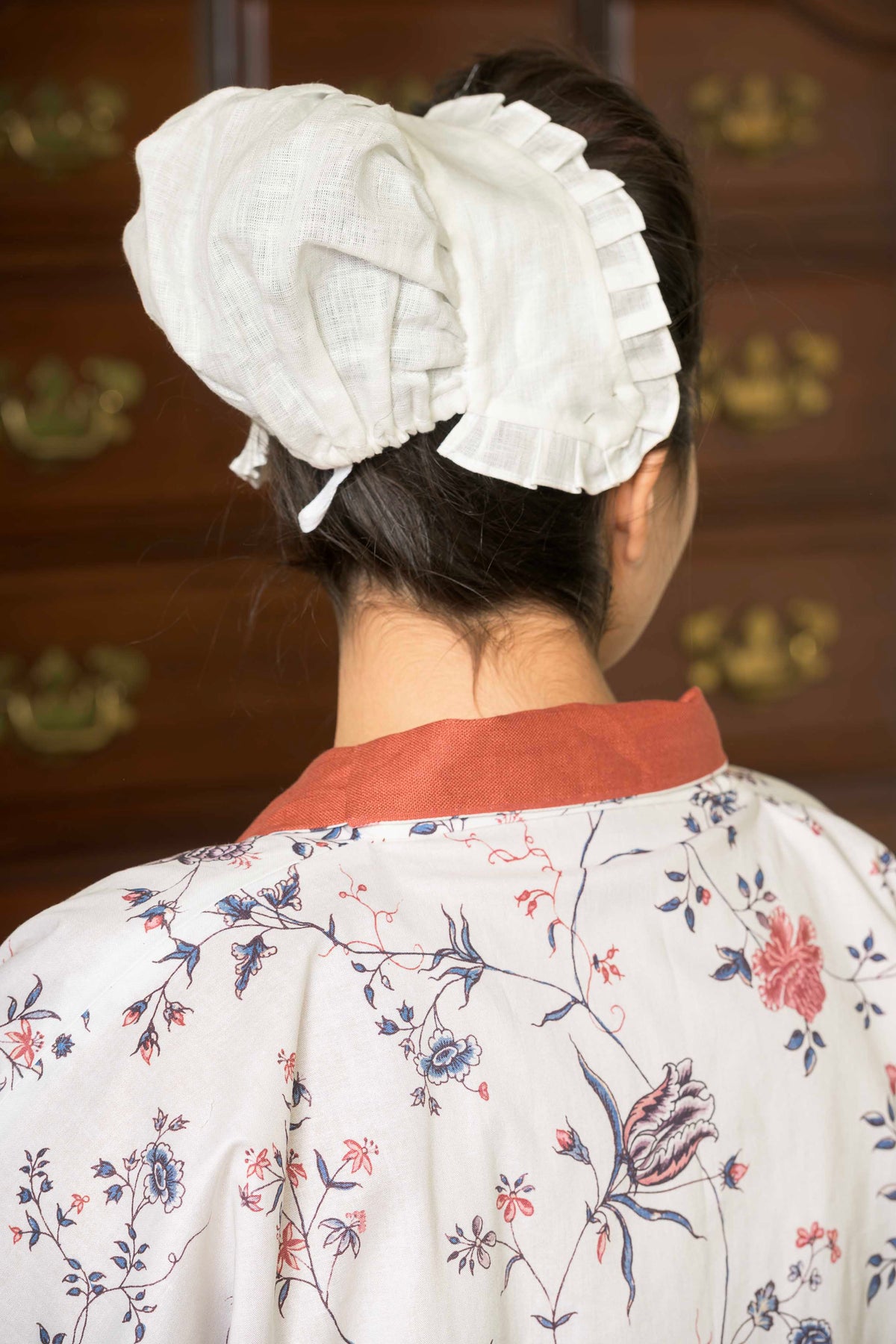 Pleated Linen Cap