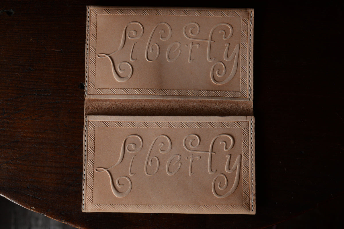 Revolutionary War Era Leather Liberty Wallet Reproduction