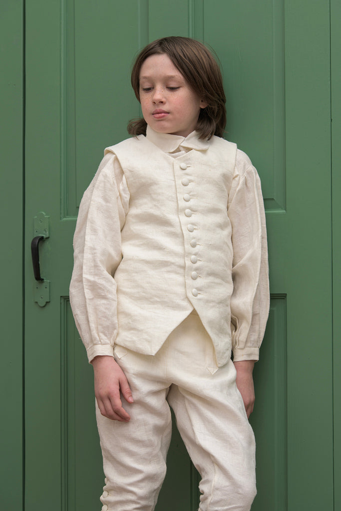 Boys Waistcoats | White Linen