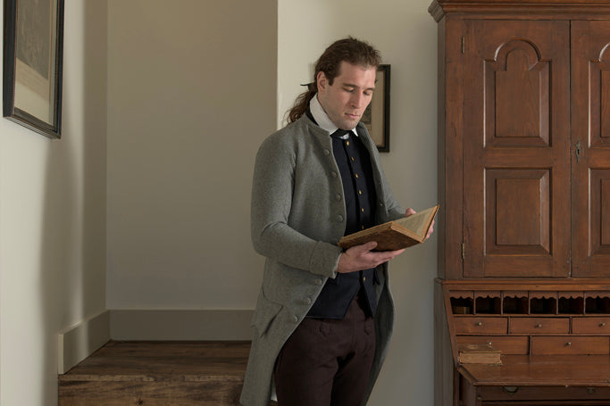 1770&#39;s Woolen Frock Coat - Short Collar | Gray