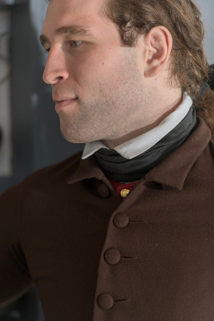 1770&#39;s Woolen Frock Coat - Falling Collar | Brown
