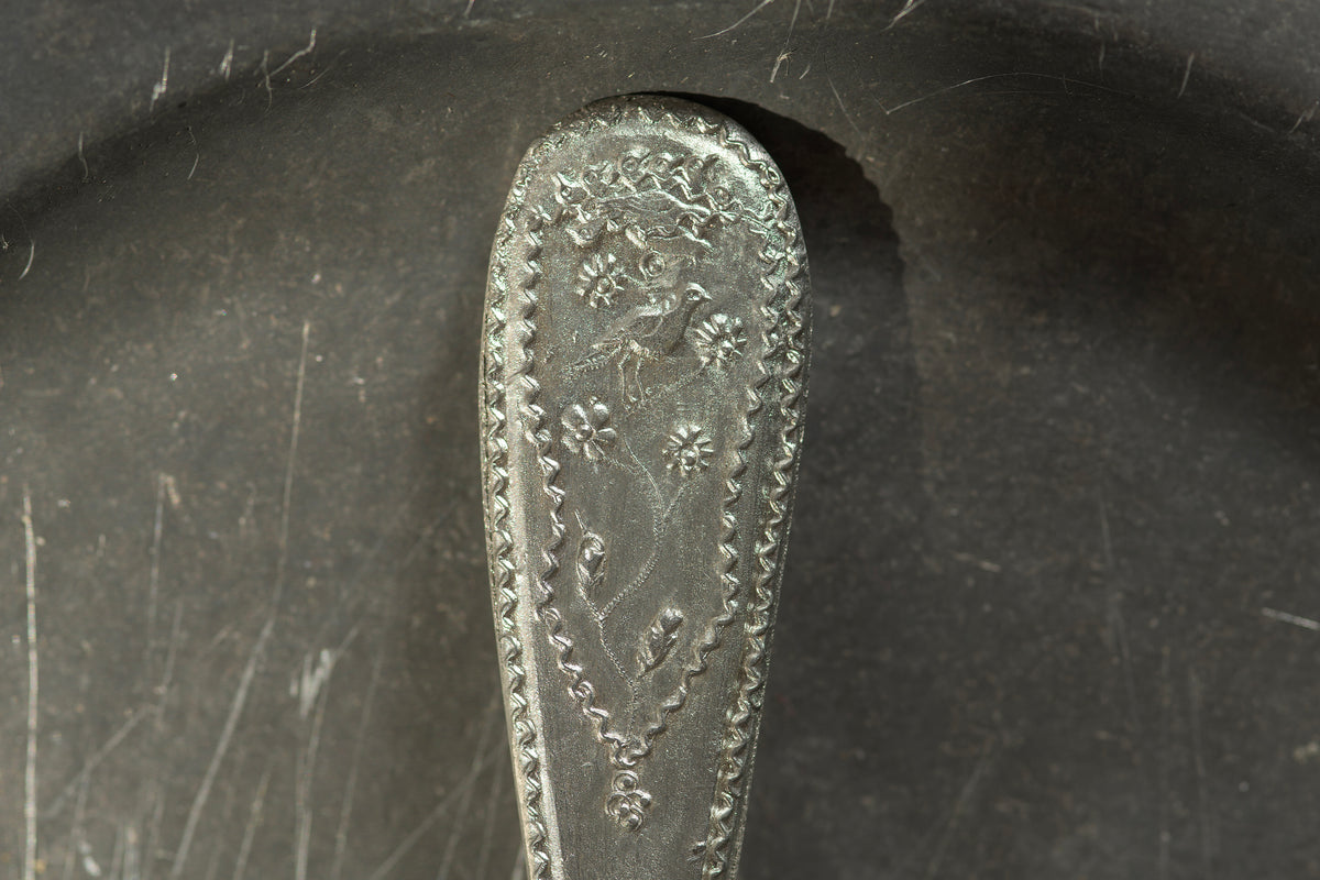 Bird&#39;s Nest Pewter Spoon
