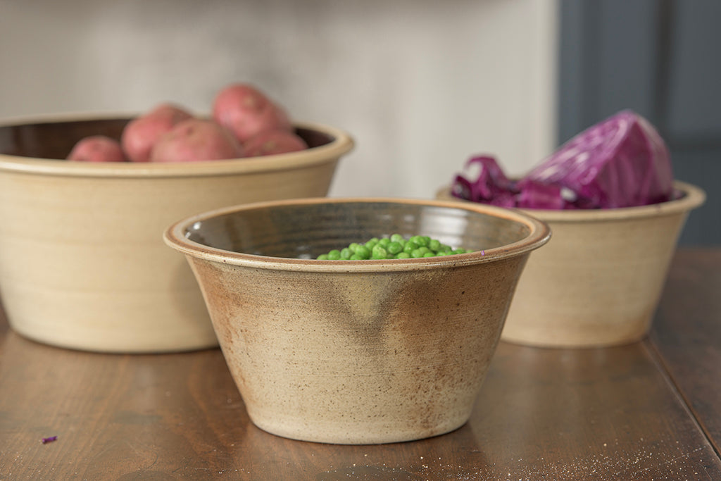 Salt Glazed Mixing Bowls | 2 Quarts