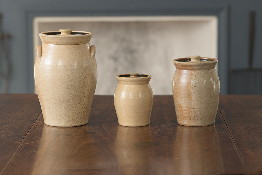 Salt Glazed Lidded Jars