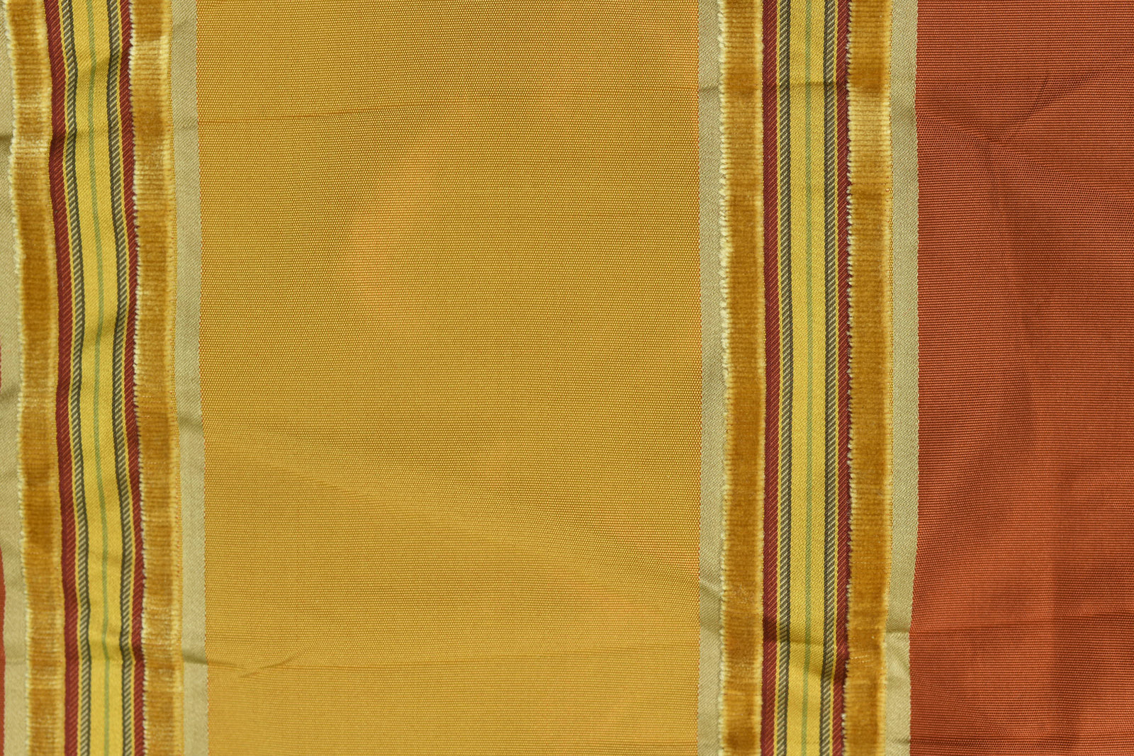 Tuscan Velvet Stripe Silk Taffeta