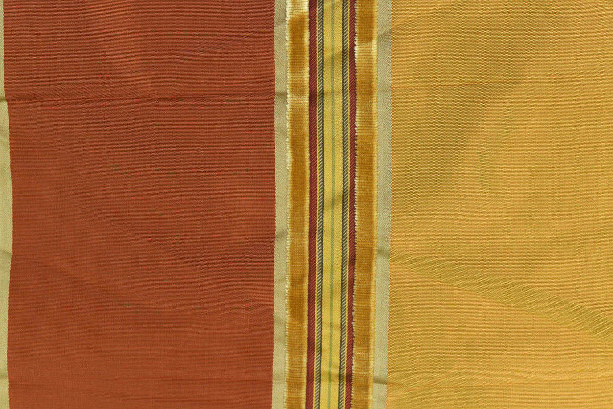 Tuscan Velvet Stripe Silk Taffeta