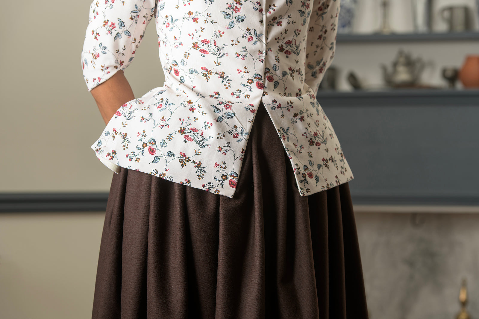 Printed Cotton Swallowtail Jacket | Francis Open