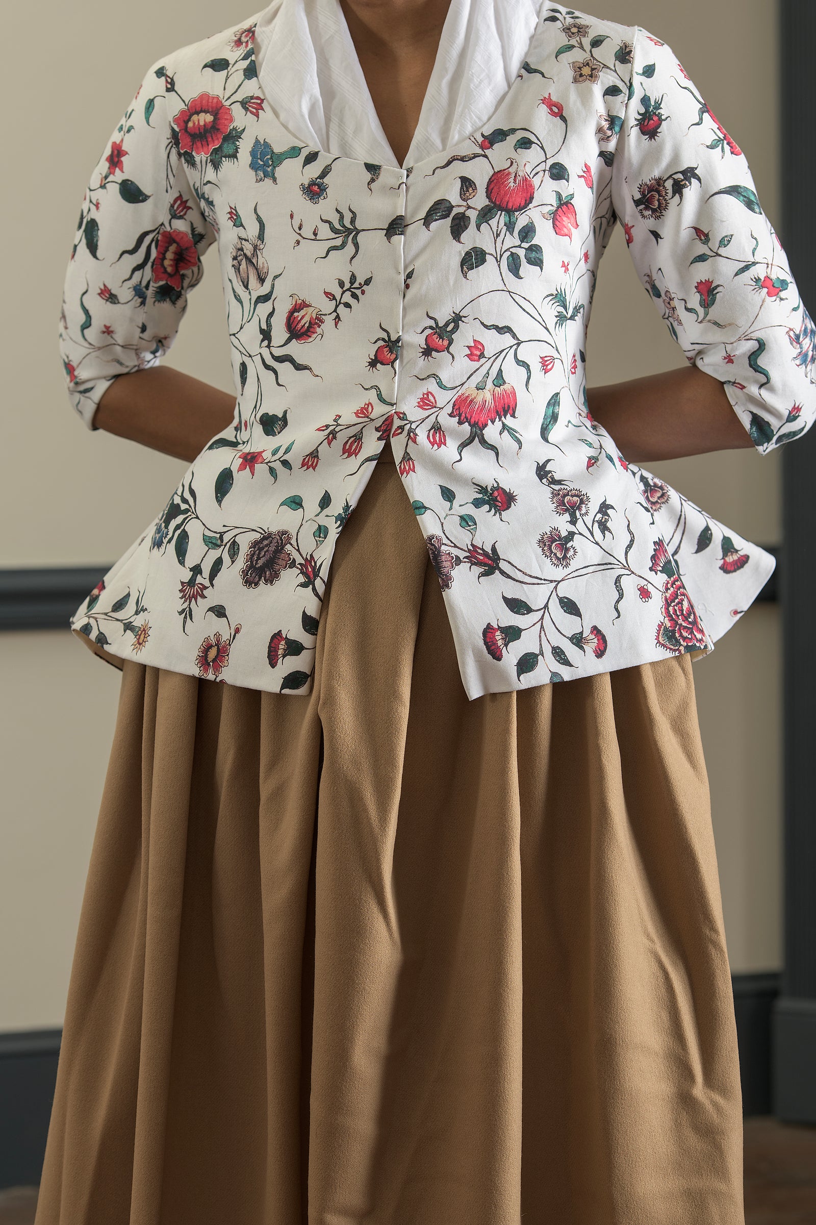 Printed Cotton Swallowtail Jacket | Palace Bloom