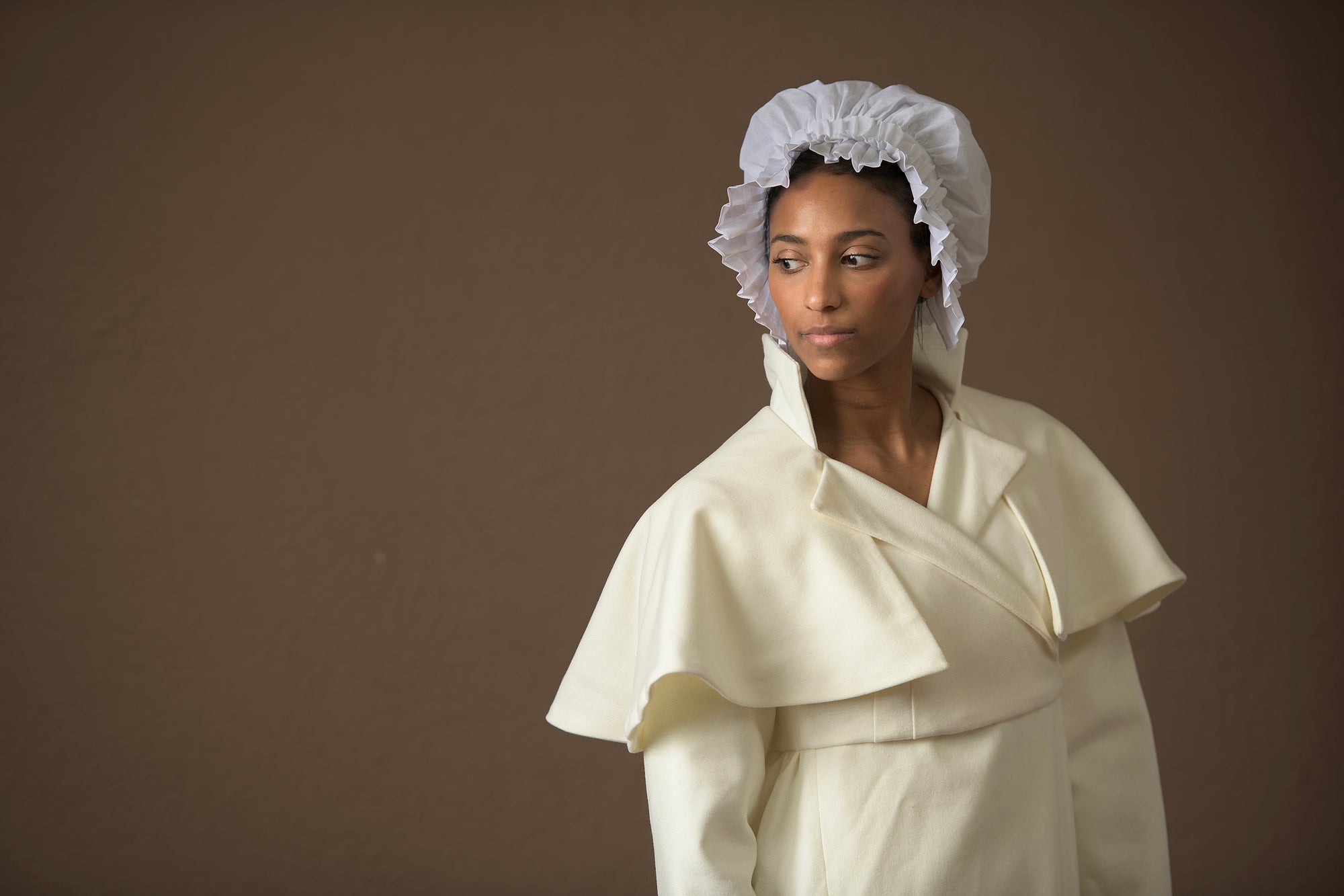 White Wool Redingote | Regency