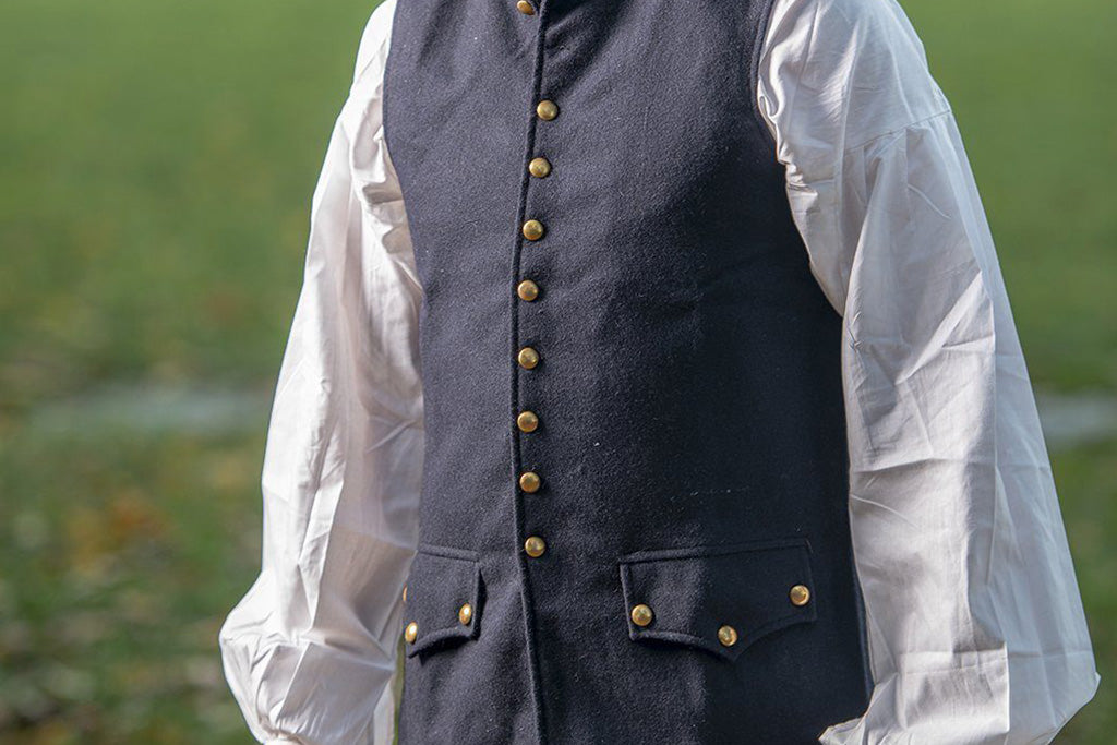 Navy colored 1760&#39;s Waistcoat from Samson Historical.