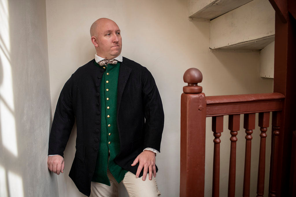 Blue 1770&#39;s Wool Civilian Jacket for 18th Century Reenacting