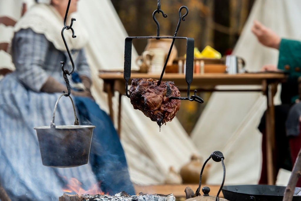 Rotisserie for 18th Century Open Fire and Hearth Cooking