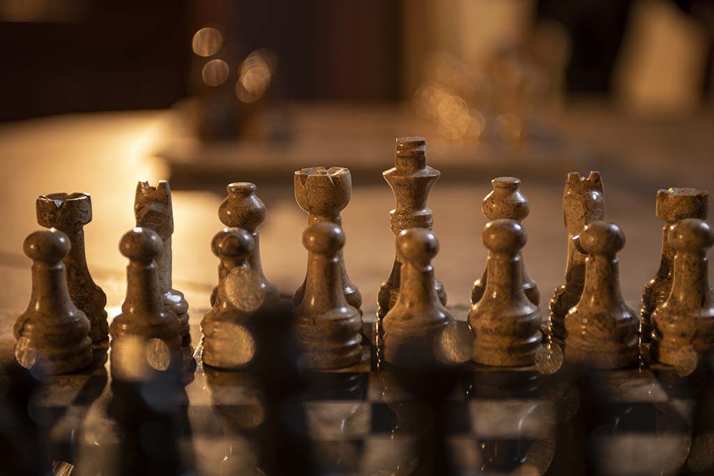 Black & Tan Marble Chess Set