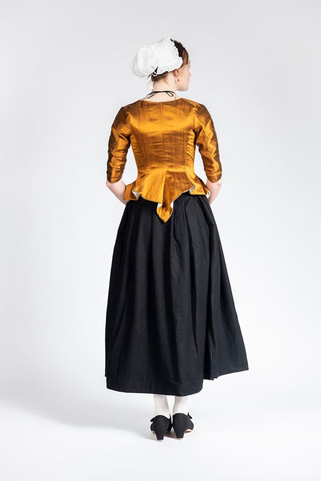 18th Century Women's Jacket from Samson Historical - Copper Silk Perky