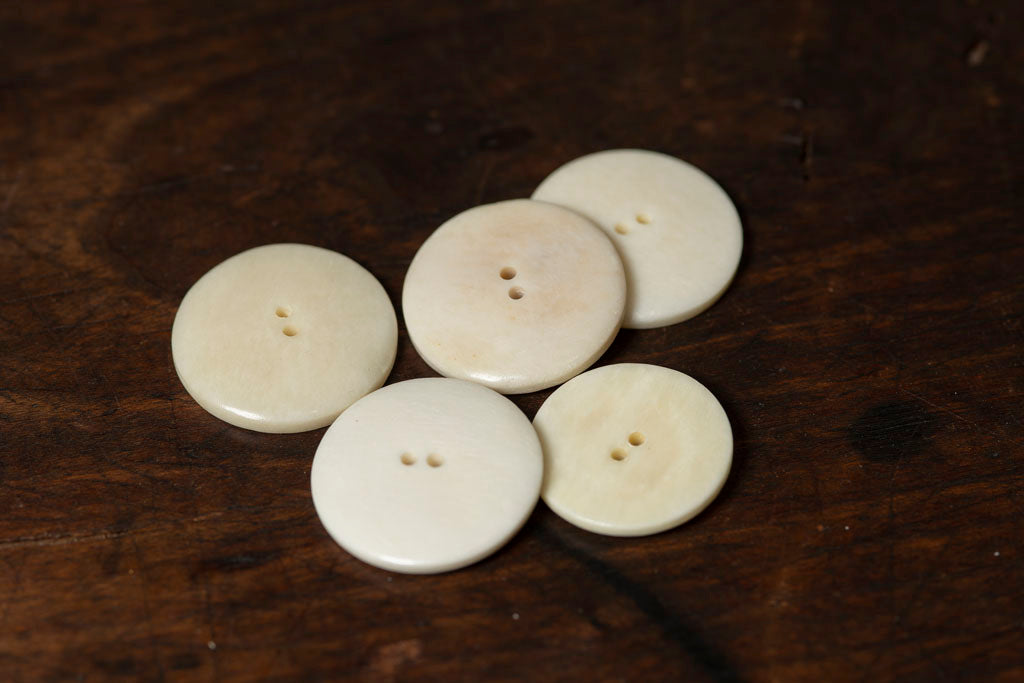 Authentic 1 inch Bone Buttons - 18th Century Reproduction from Samson Historical