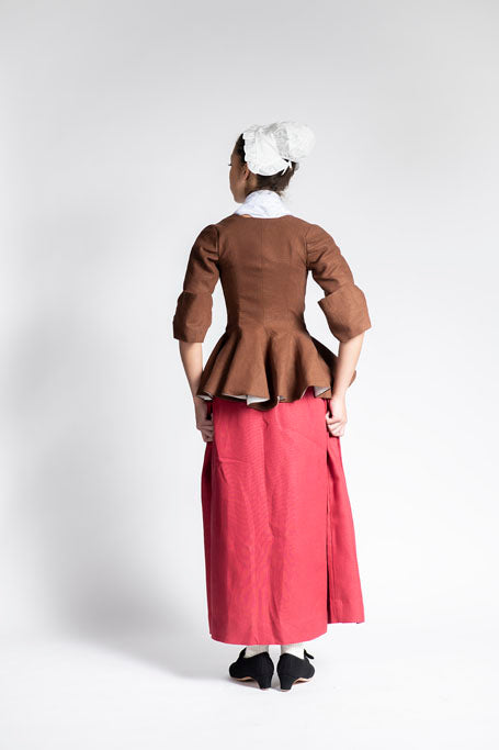 18th Century Women&#39;s Jacket from Samson Historical - Brown Linen Fetching