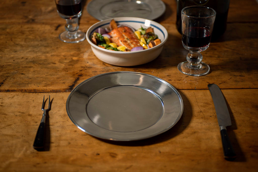 Stainless Steel 18th Century Dinner Plate Reproduction