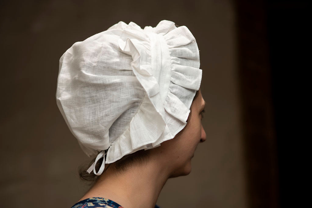 Linen cap on sale