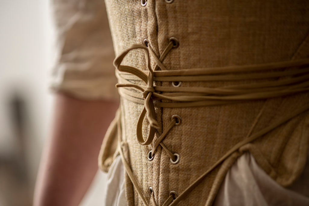 18th Century Stays from Samson Historical - Front Lacing Linen