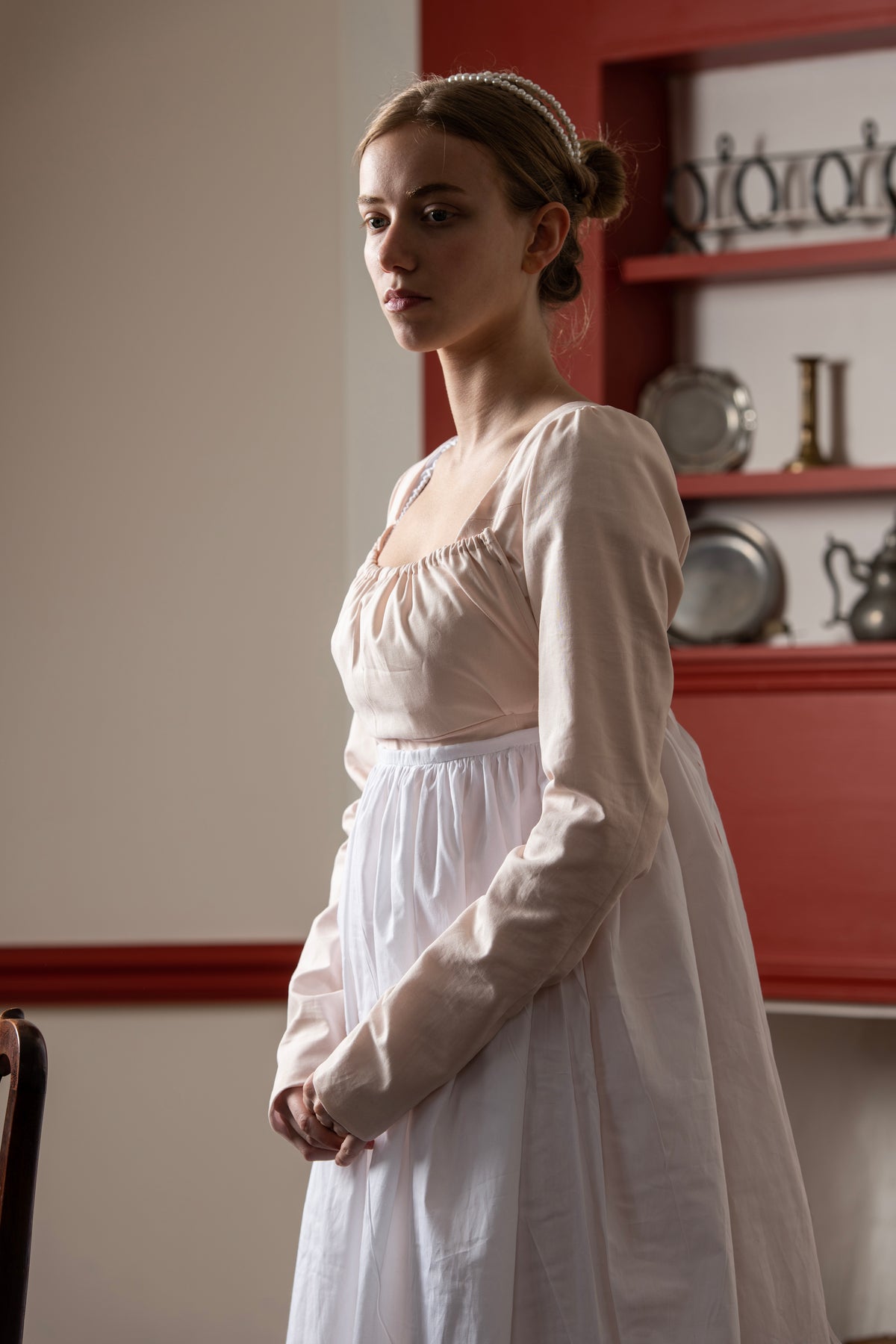 Manches longues roses | Robe Régence