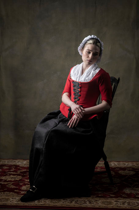 18th Century Women's Jacket from Samson Historical - Red Wool Perky