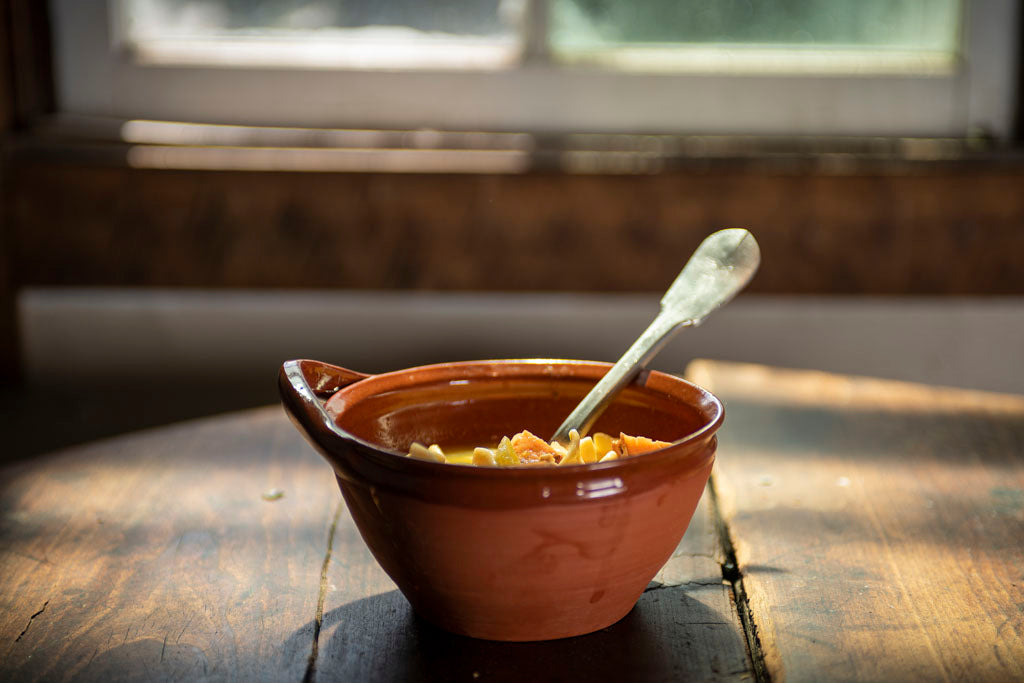 18th Century Reproduction Redware Porringer from Samson Historical