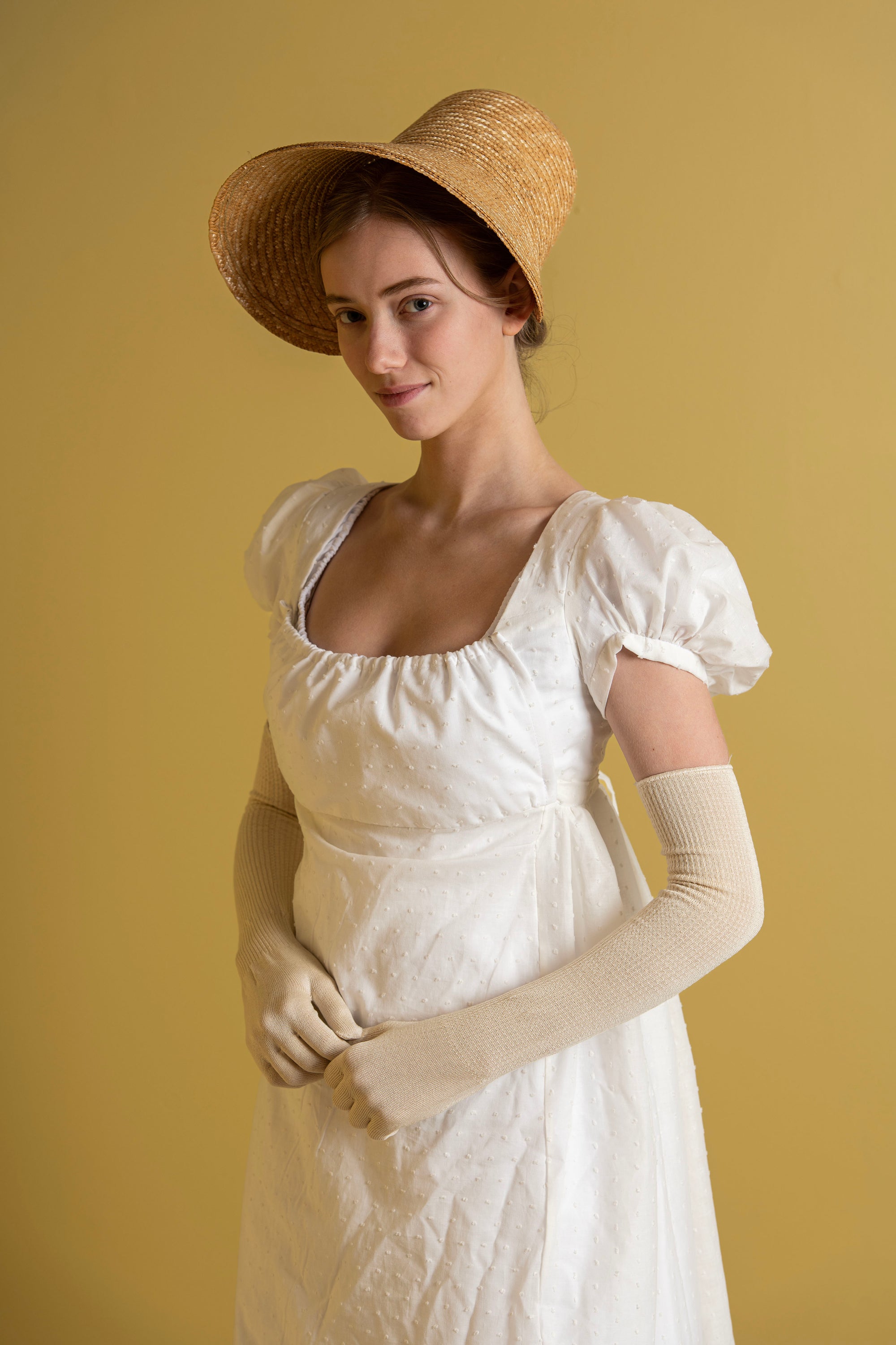 High Crown Straw Bonnet | Regency