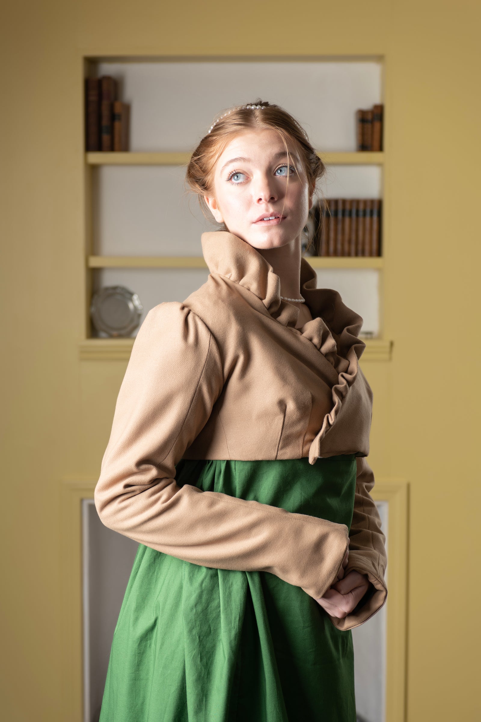 Manches longues vert émeraude | Robe Régence