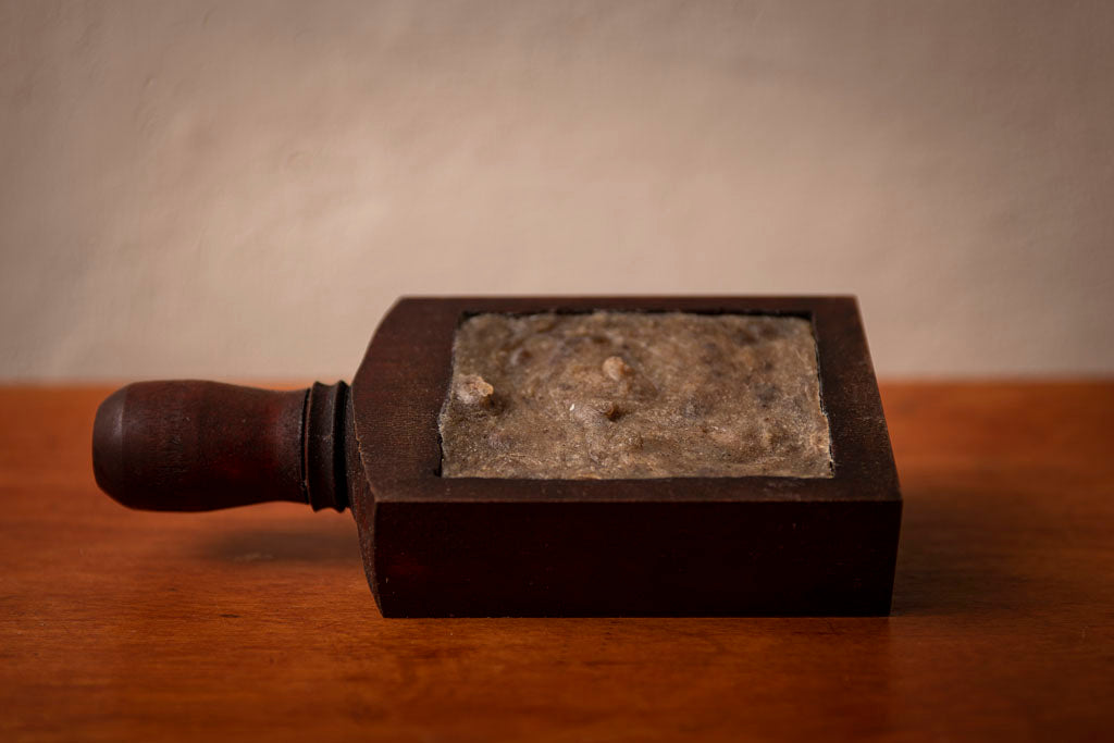 Cinnamon Scented Shaving Soap Block in Wood