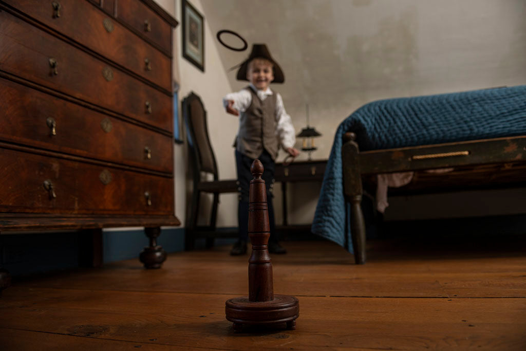 18th Century Wooden Ring Toss Game from Samson Historical