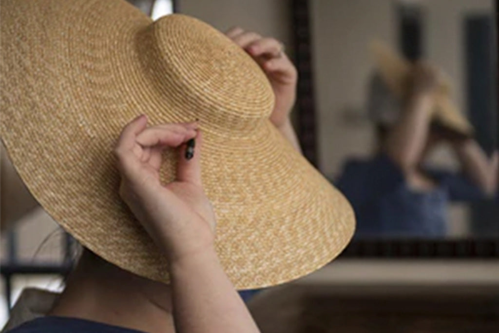 Straw Hat with Hat Pin from Samson Historical